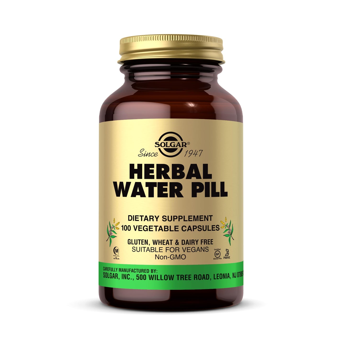Herbal Water Pill Solgar 100 VCaps - Herbal Supplement
