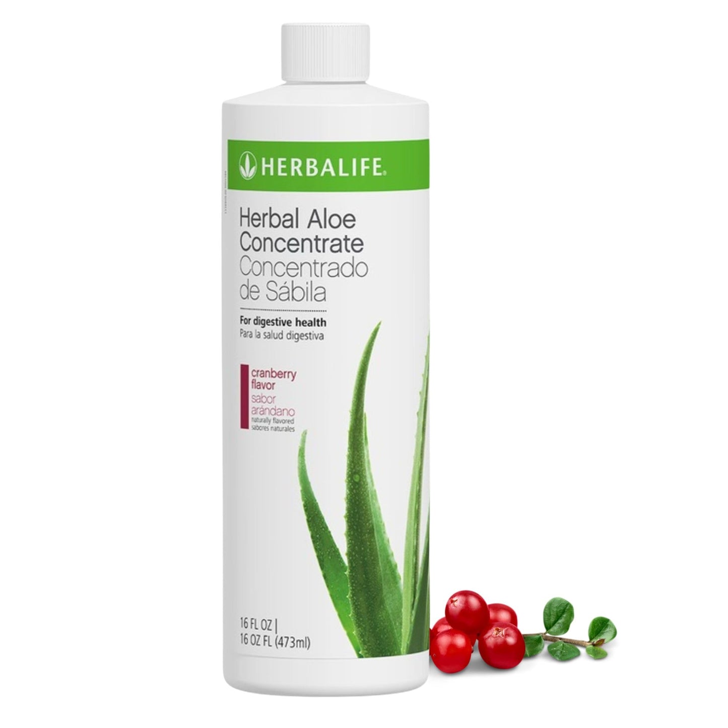 Herbalife Herbal Aloe Concentrate – Cranberry Flavor, 16 oz, Gluten-Free, 0 Calories, 0 Sugar