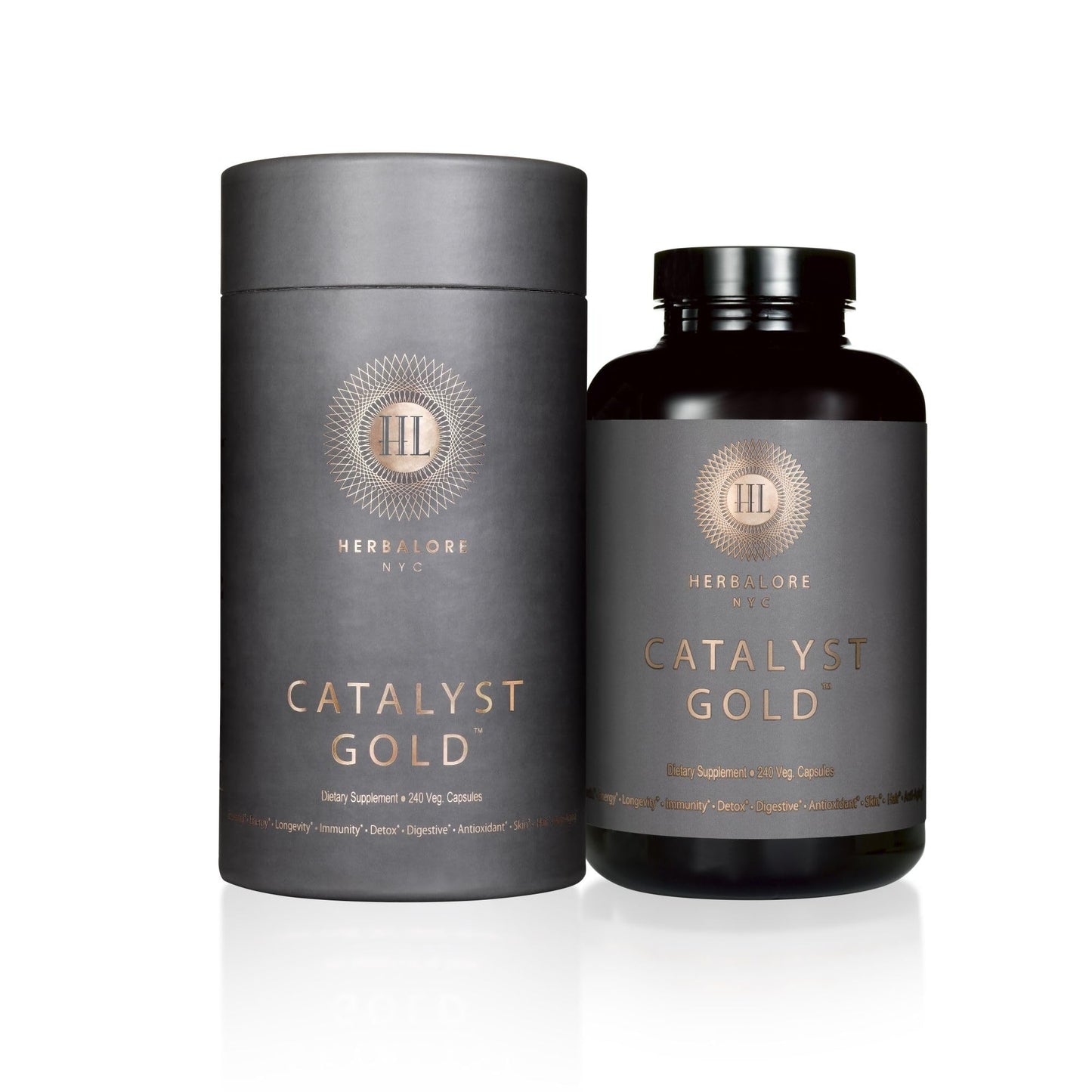 Herbalore Catalyst Gold – Natural Superfood for Immunity, Digestion, Hair & Skin (240 Capsules)
