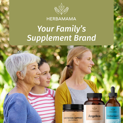 HERBAMAMA Dong Quai Supplement - 1000mg Angelica Root for Women's Support - Vegan, Non-GMO Capsules
