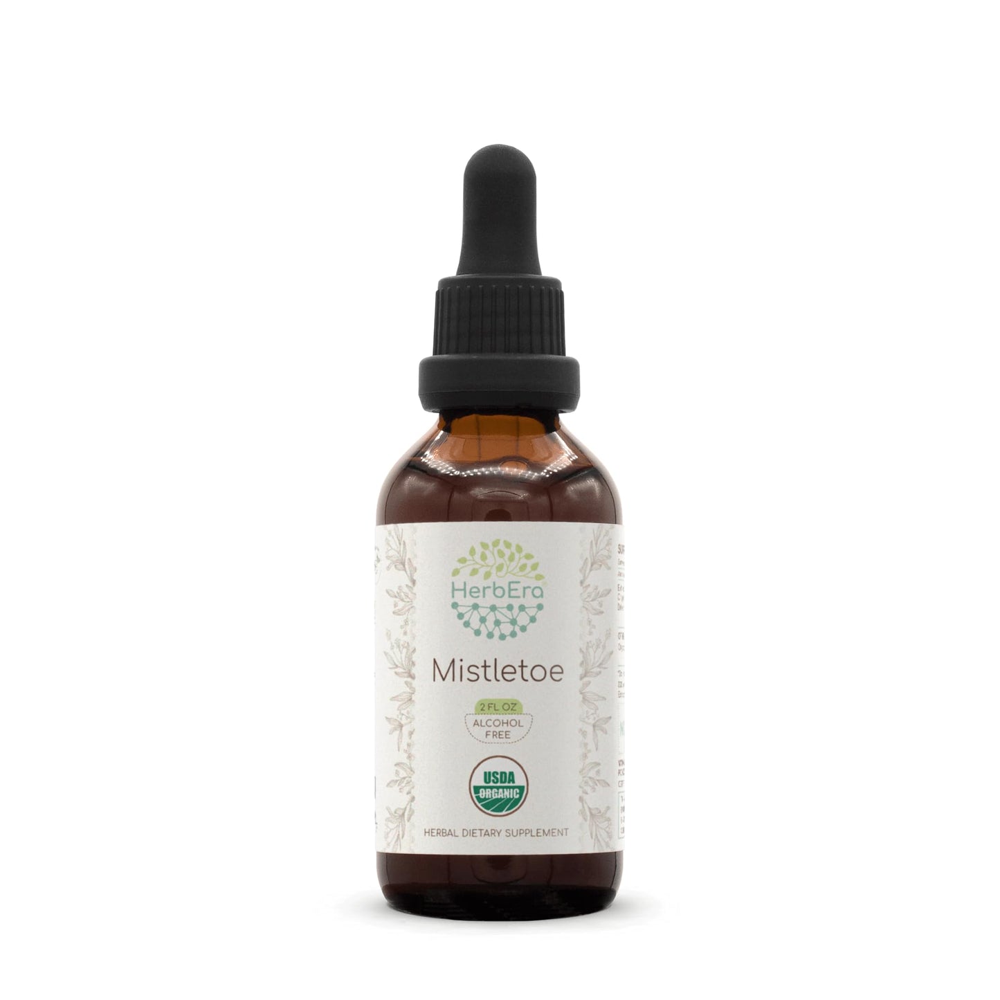 HerbEra Mistletoe B60 USDA Organic Tincture - Alcohol-Free, High-Potency Drops (2 oz)