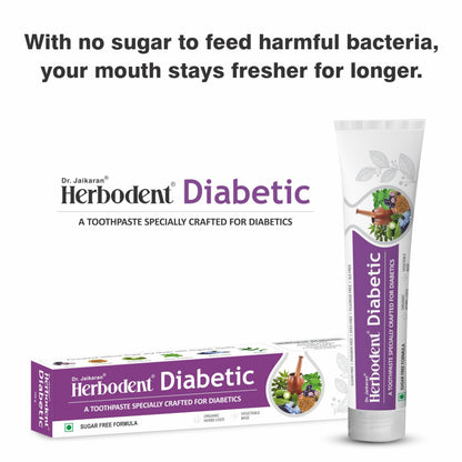 Herbodent Diabetic Toothpaste – 3.53 oz Pack of 2 | SLS & Sugar-Free | 7 Organic Herbs