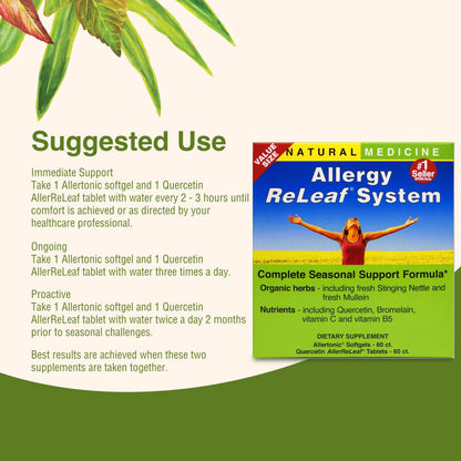 Herbs Etc. Allergy ReLeaf System – Seasonal Discomfort Support (60 Softgels or 60 Tablets)