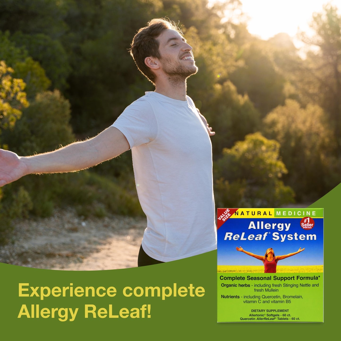 Herbs Etc. Allergy ReLeaf System – Seasonal Discomfort Support (60 Softgels or 60 Tablets)