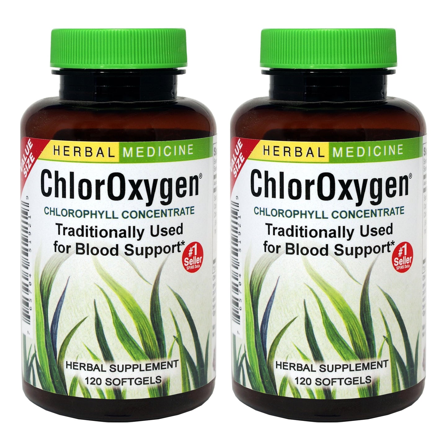 Herbs Etc. ChlorOxygen Chlorophyll Concentrate – Blood Circulation & Altitude Support | 120 Softgels (2 Pack)