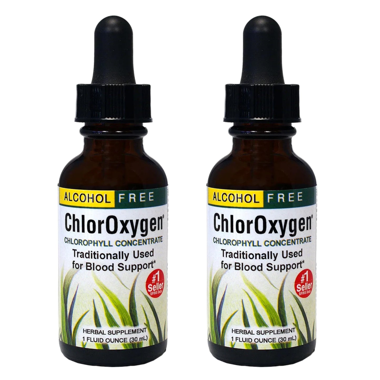Herbs Etc. ChlorOxygen Chlorophyll Concentrate – High-Concentration Vitality Support (2 Pack, 2 fl oz)