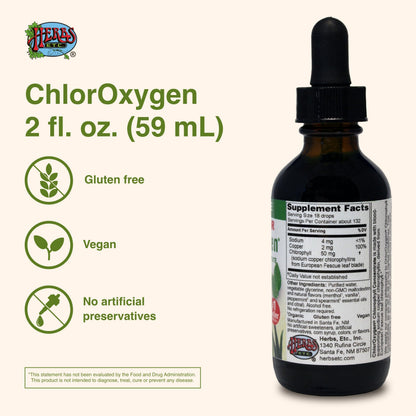Herbs Etc. ChlorOxygen Chlorophyll Concentrate – High-Concentration Vitality Support (2 Pack, 2 fl oz)