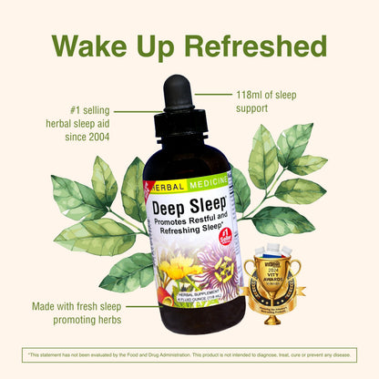 Herbs Etc. Deep Sleep Classic Liquid Extract - Gentle Herbal Sleep Support