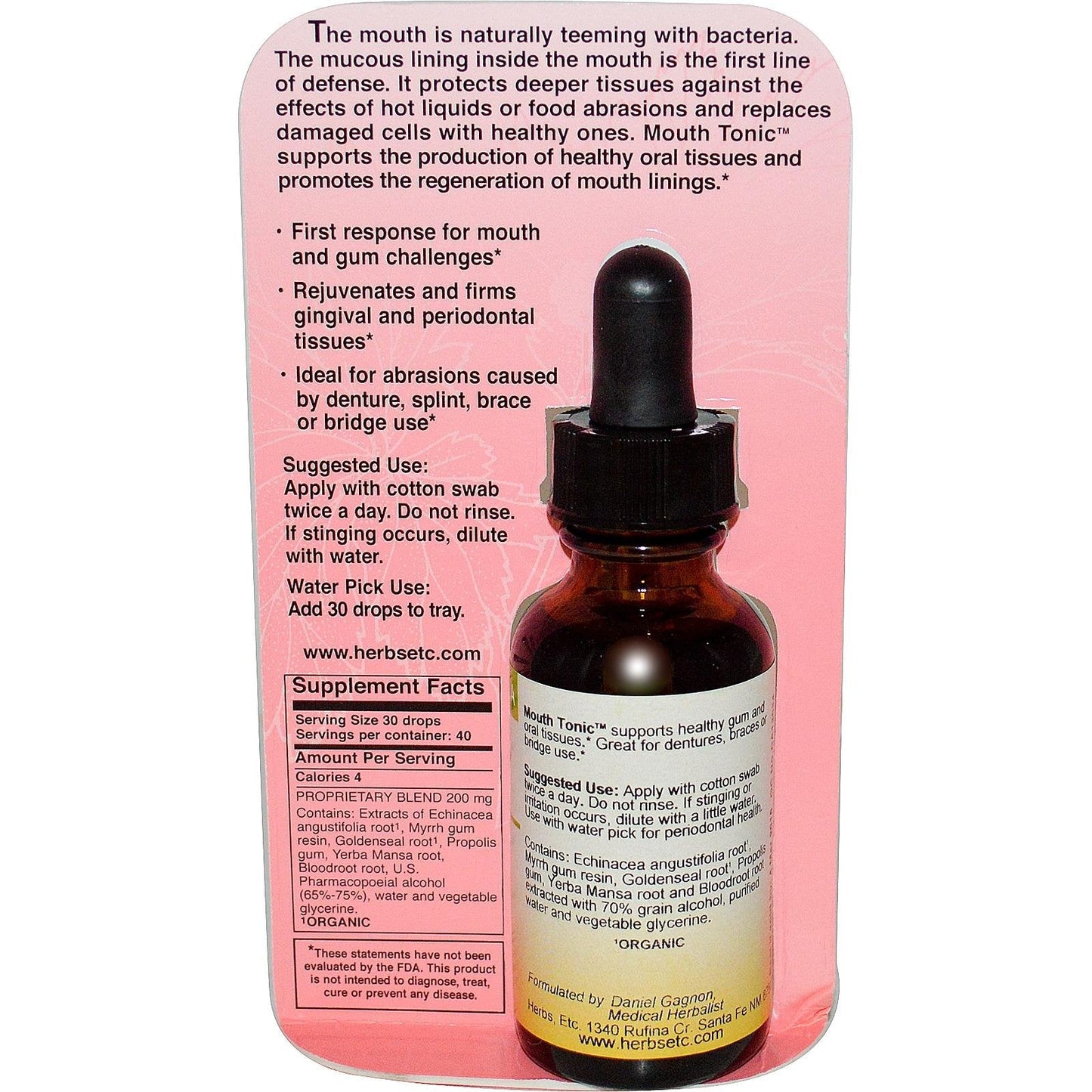 Herbs Etc. Mouth Tonic - 1 oz | Promotes Oral Health & Gum Support