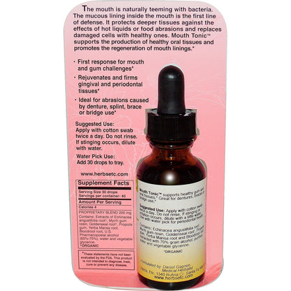 Herbs Etc. Mouth Tonic - 1 oz | Promotes Oral Health & Gum Support