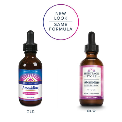 Heritage Store Atomidine 450mcg Liquid Iodine Drops - Vegan & Cruelty-Free