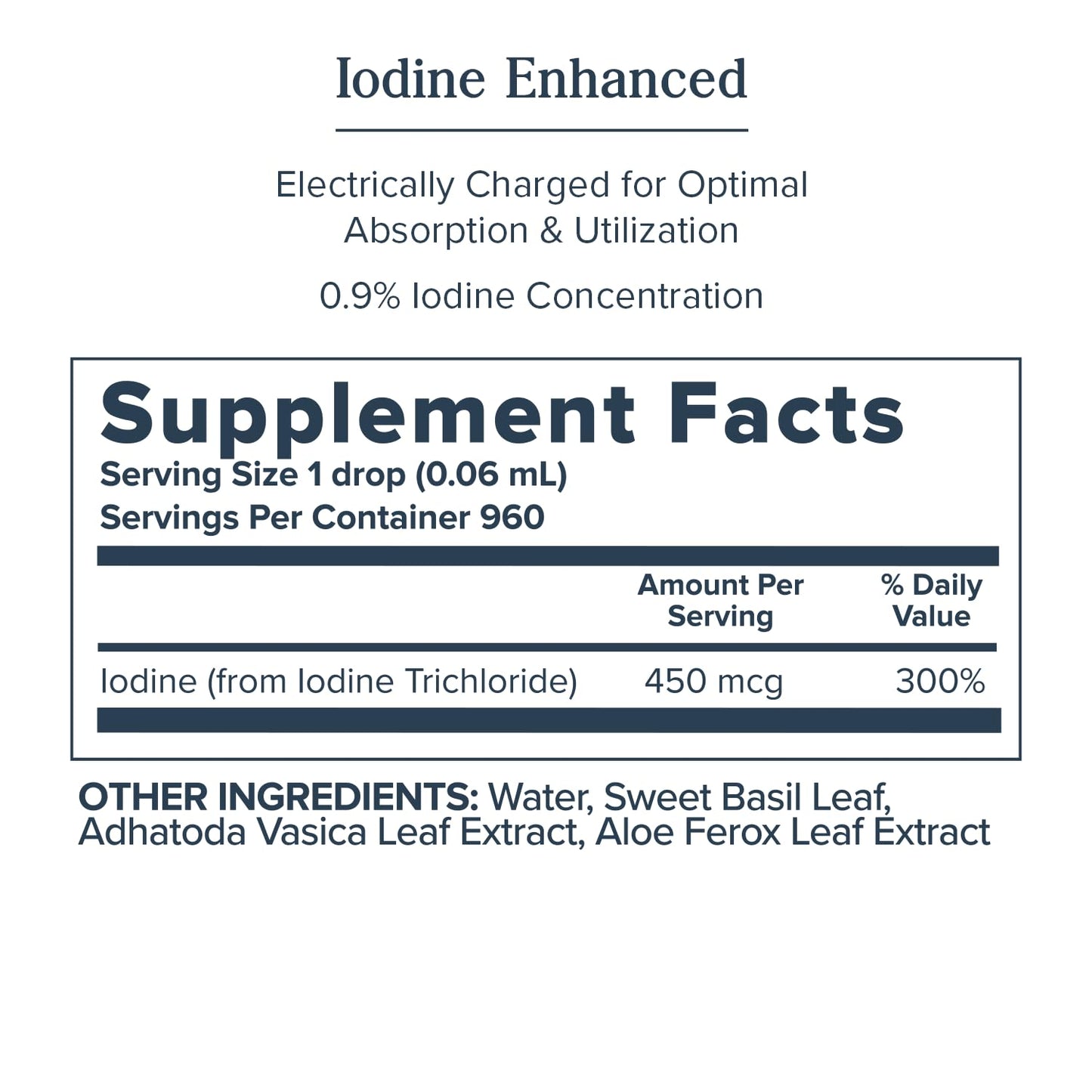 Heritage Store Atomidine 450mcg Liquid Iodine Drops - Vegan & Cruelty-Free