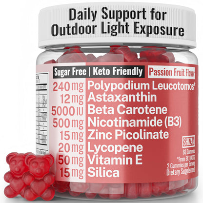 Astaxanthin Polypodium Leucotomos Zinc Picolinate Lycopene Gummies – Vegan & Keto