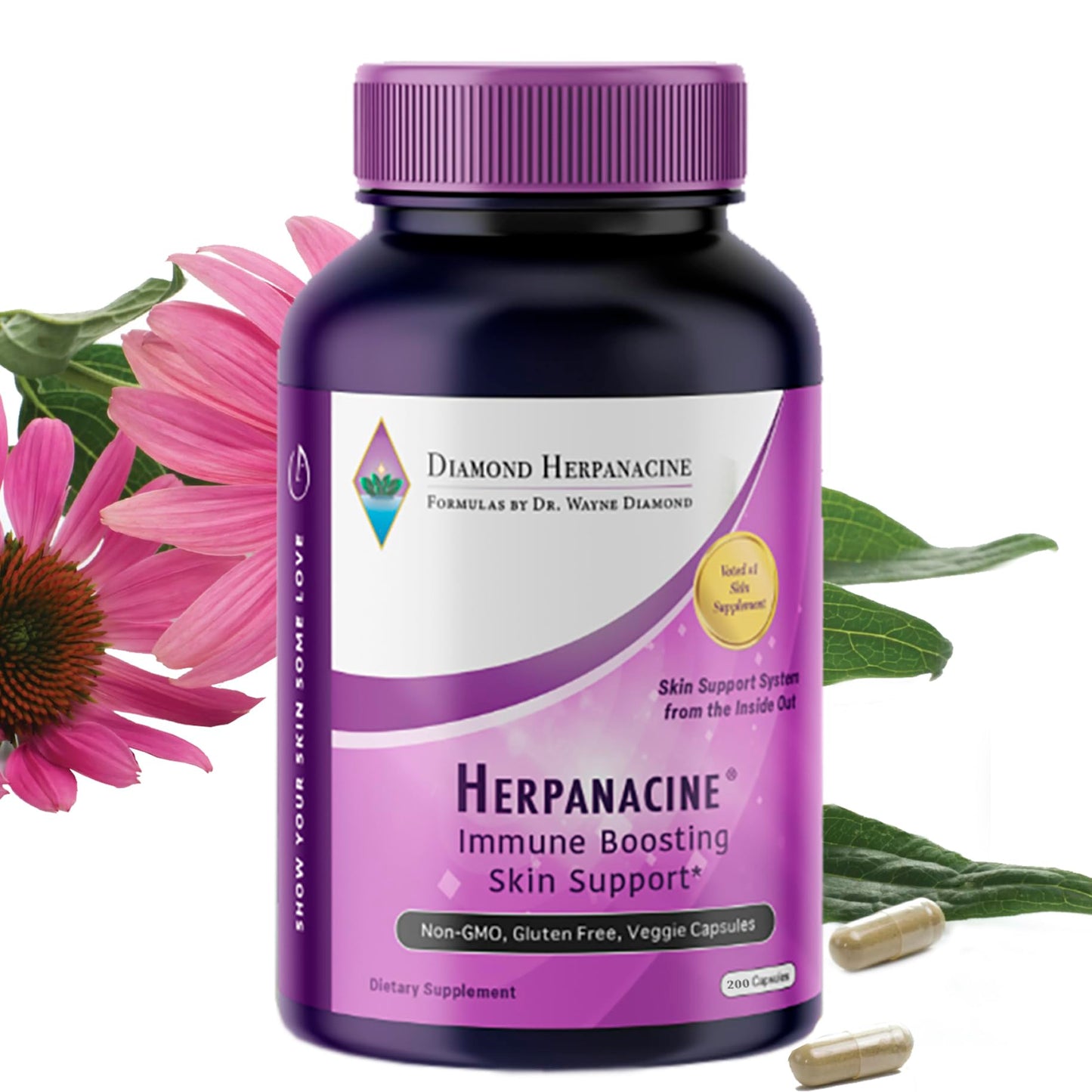 Herpanacine Diamond – Natural Skin Care & Immune Support (200 Count)