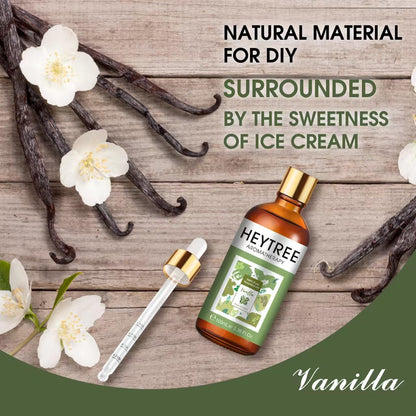 HEYTREE Vanilla Essential Oil - Relaxing Aroma for Soap & Candles (100ml)