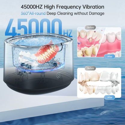 High-Frequency Vibration Retainer Cleaner – 30W/45kHz, 230ml Portable