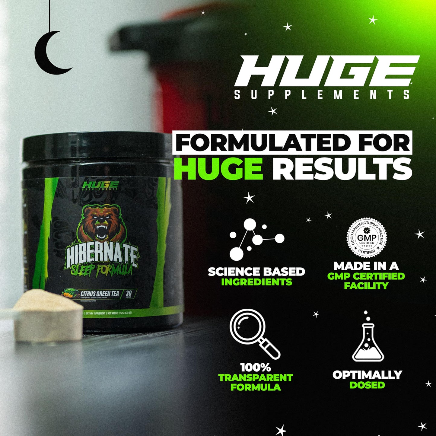 Hibernate Sleep Supplement - Complete Sleep Recovery Formula (30 Servings)