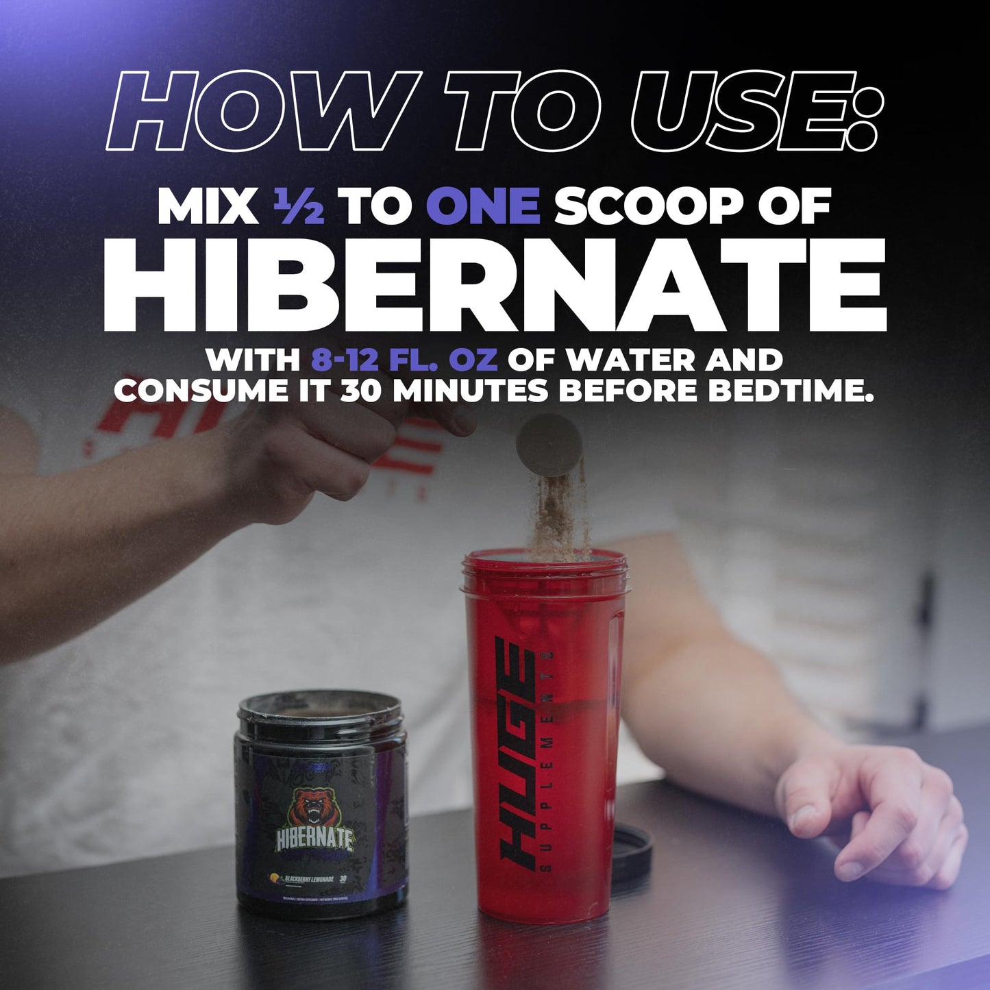 Hibernate Sleep Supplement — Deep Sleep & Relaxation, 30 Servings | Blackberry Lemonade