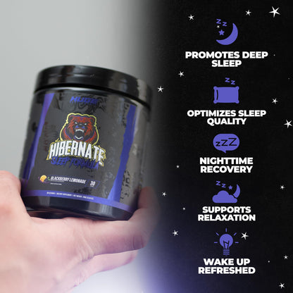 Hibernate Sleep Supplement — Deep Sleep & Relaxation, 30 Servings | Blackberry Lemonade