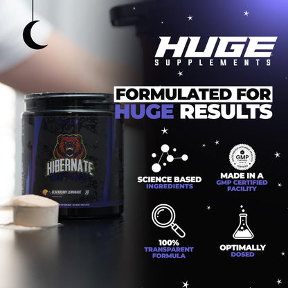 Hibernate Sleep Supplement — Deep Sleep & Relaxation, 30 Servings | Blackberry Lemonade