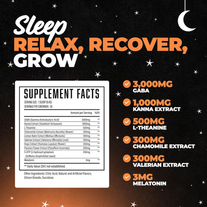Hibernate Sleep Supplement - Complete, Optimally Dosed Recovery (30 Servings)