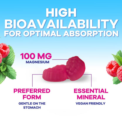 Magnesium Citrate Gummies - High-Absorption Vegan Supplement (120 Gummies)