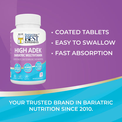 High ADEK Bariatric Multivitamin for Post DS/SADI Surgery – 180 Tablets