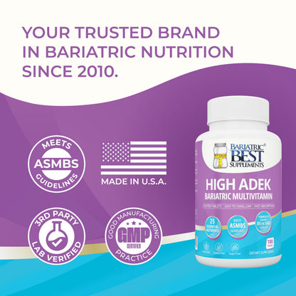 High ADEK Bariatric Multivitamin for Post DS/SADI Surgery – 180 Tablets