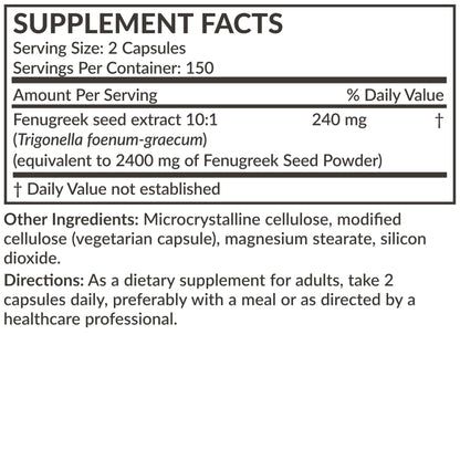 Futurebiotics Fenugreek Extra Strength 2400 MG – Non-GMO, 300 Vegetarian Capsules