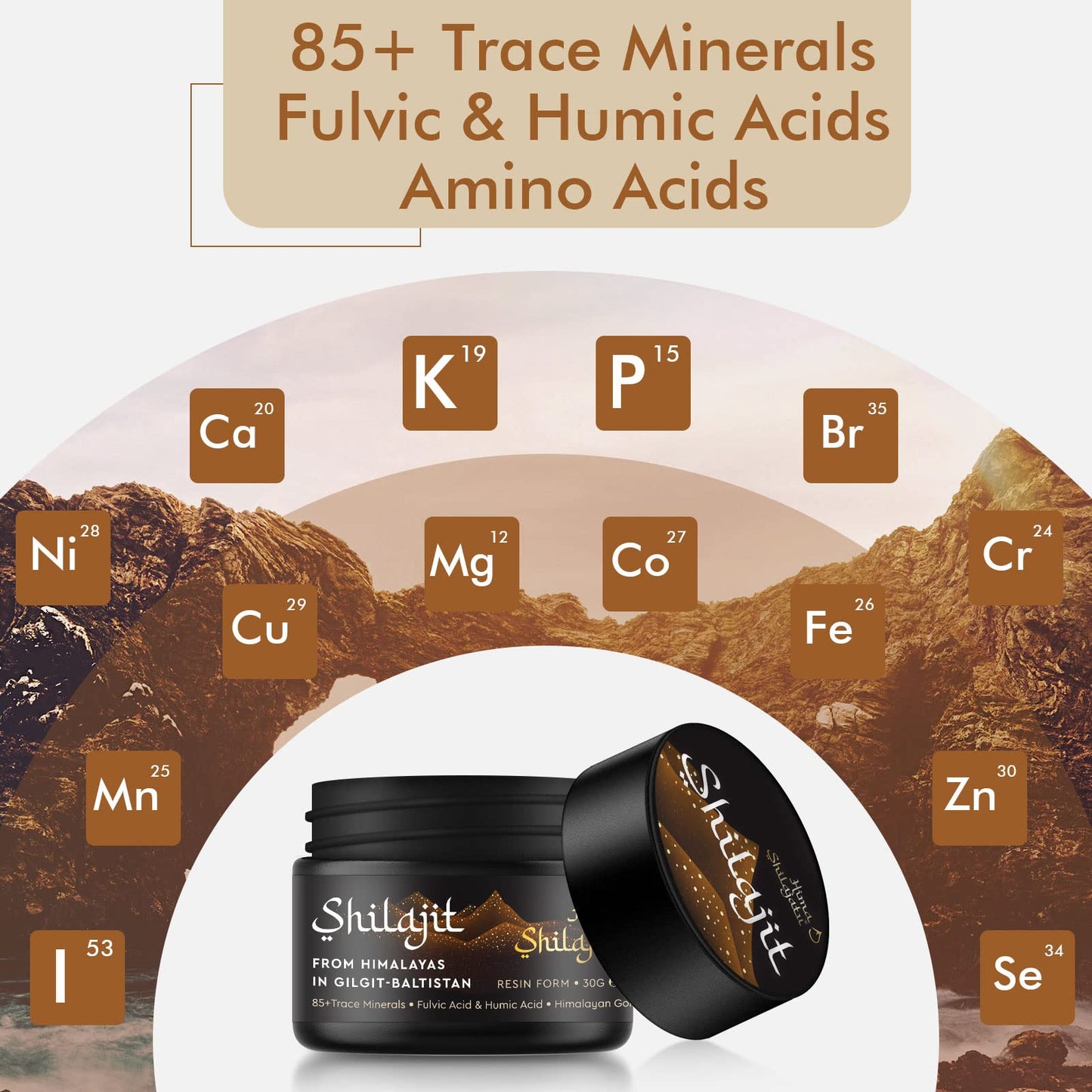 Hima Shilajatu Shilajit Resin – Gold Grade, 100% Pure, 85+ Minerals | 3-Pack (6 Months)