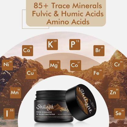 Hima Shilajatu Shilajit Resin – Gold Grade, 100% Pure, 85+ Minerals | 3-Pack (6 Months)