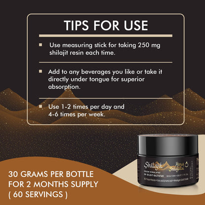 Hima Shilajatu Shilajit Resin – Gold Grade, 100% Pure, 85+ Minerals | 3-Pack (6 Months)