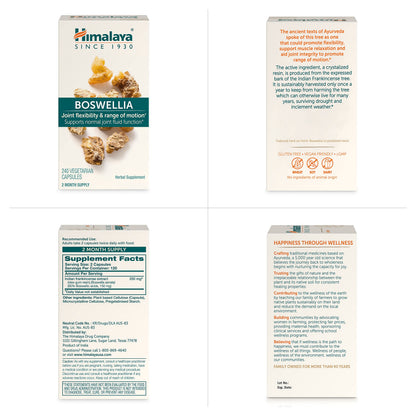 Himalaya Boswellia | Joint Support for Mobility & Flexibility – 250 mg, 240 Capsules