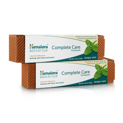 Himalaya Botanique Complete Care Toothpaste – Herbal Mint, Fluoride Free, SLS Free | 2 Pack 5.29 oz