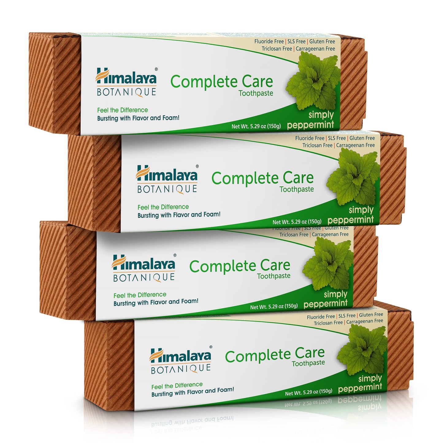 Himalaya Botanique Complete Care Toothpaste - Herbal, Fluoride Free, SLS Free, Cruelty Free | 5.29 oz (4 Pack)