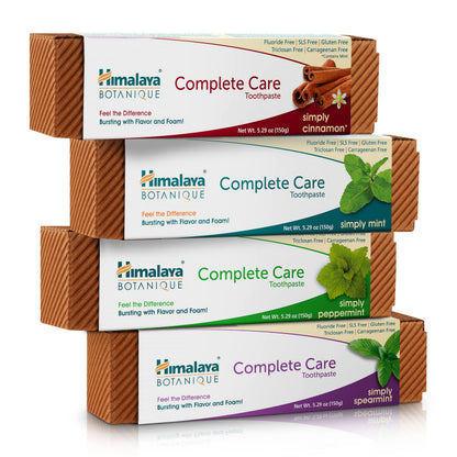 Himalaya Botanique Complete Care Toothpaste – Herbal 4-Pack, Fluoride Free, SLS Free