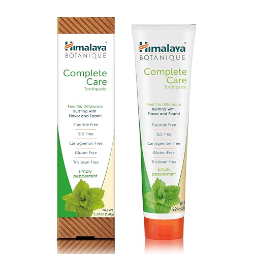 Himalaya Botanique Complete Care Toothpaste - Herbal, Fluoride Free, SLS Free, Cruelty Free | 5.29 oz (4 Pack)