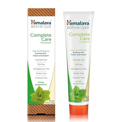 Himalaya Botanique Complete Care Toothpaste - Herbal, Fluoride Free, SLS Free, Cruelty Free | 5.29 oz (4 Pack)