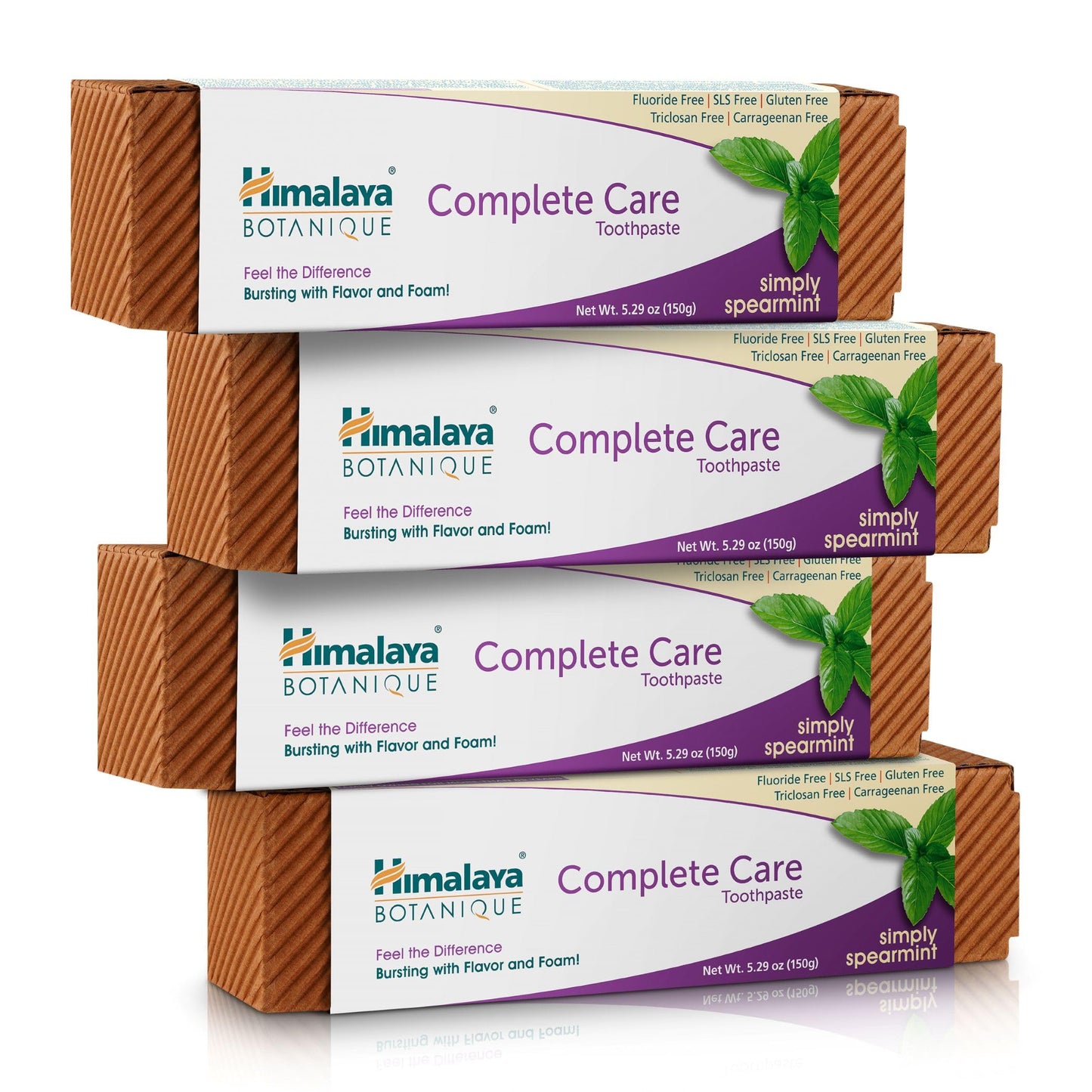 Himalaya Botanique Complete Care Toothpaste – Simply Spearmint, Plaque Reduction, 5.29 oz, 4 Pack