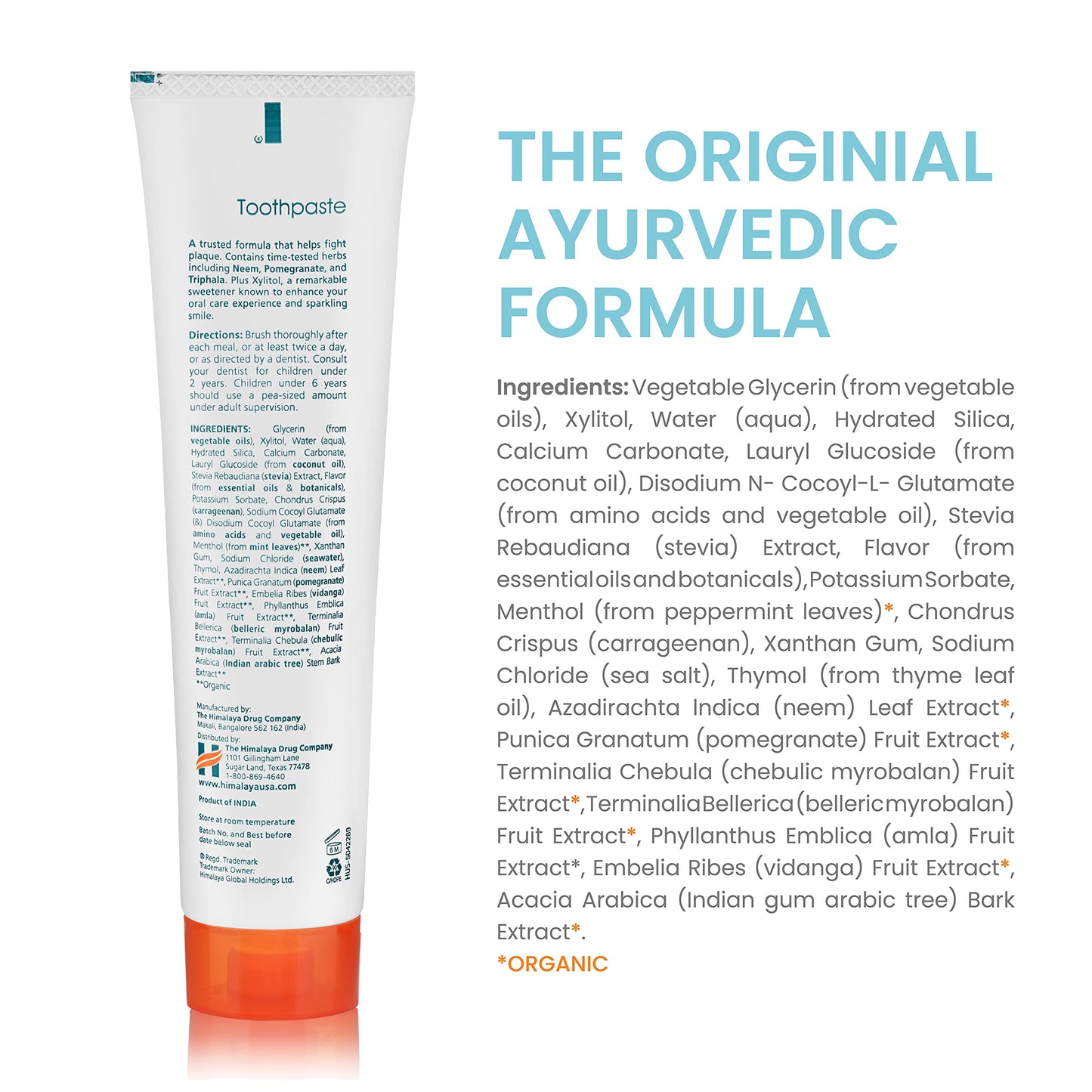 Himalaya Botanique Neem & Pomegranate Toothpaste – Mint Flavor – Fluoride Free, Vegan, SLS Free, Gluten Free | 5.29 oz