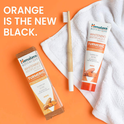 Himalaya Botanique Turmeric & Coconut Oil Whitening Toothpaste – Fluoride Free, Mint | 2 Pack