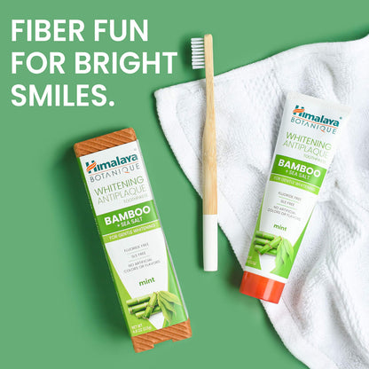 Himalaya Botanique Whitening Antiplaque Toothpaste – Bamboo & Sea Salt, Fluoride Free