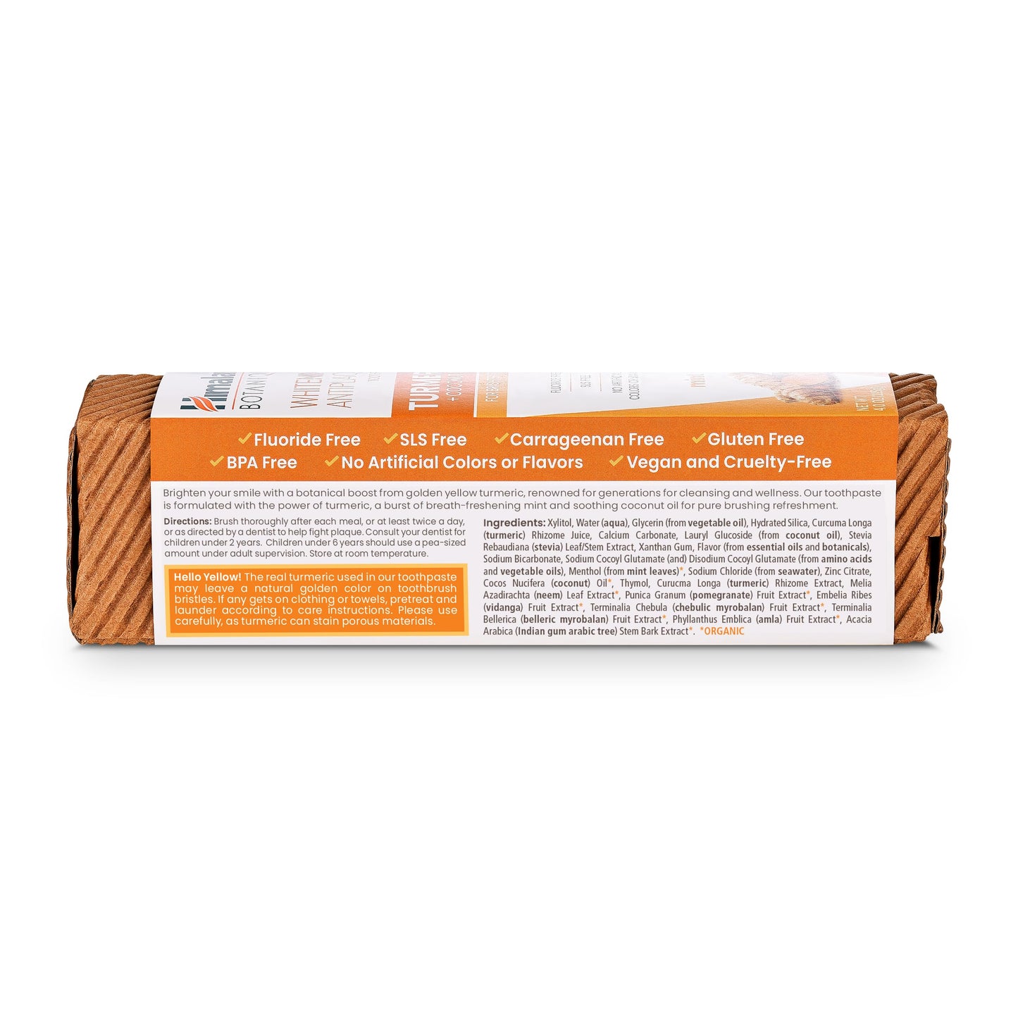 Himalaya Botanique Whitening Antiplaque Toothpaste – Mint, Turmeric & Coconut Oil – Fluoride-Free, Vegan