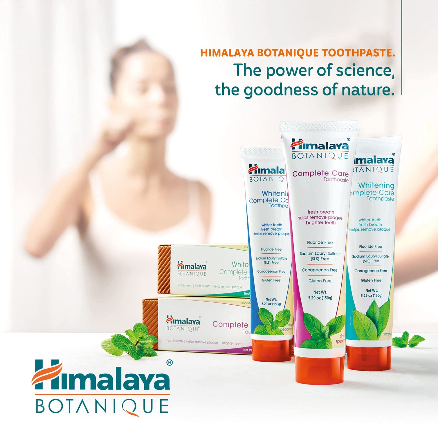 Himalaya Botanique Complete Care Toothpaste – Spearmint, Fluoride Free, SLS Free