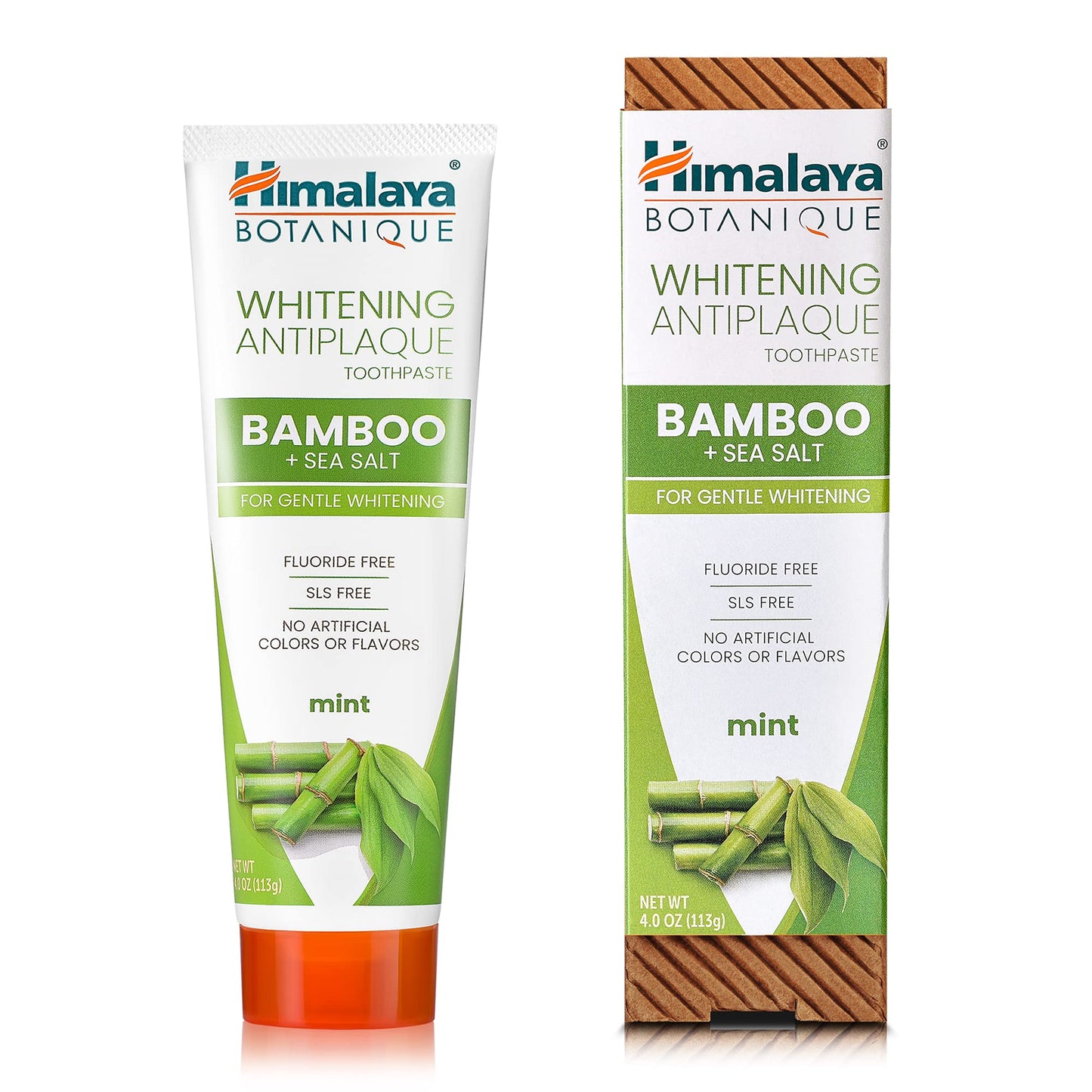 Himalaya Botanique Whitening Antiplaque Toothpaste – Bamboo & Sea Salt, Fluoride Free