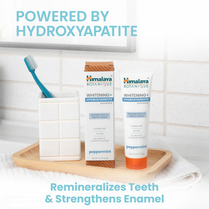 Himalaya Botanique Whitening Toothpaste with Nano Hydroxyapatite - Peppermint, 4 oz