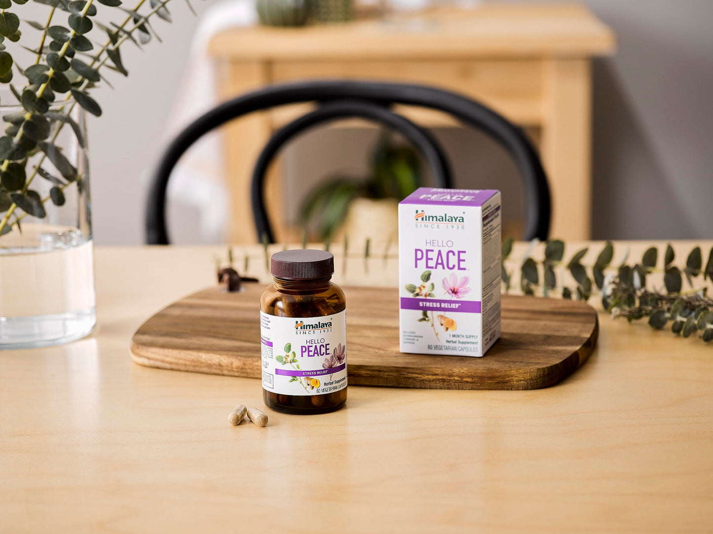 Himalaya Hello Peace - Herbal Stress Relief with Ashwagandha & Turmeric | Adrenal Support