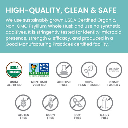 Himalaya Organic Psyllium Whole Husk – 2-Pack, 56 Tbsp, Unflavored, USDA Organic, Non-GMO Fiber Supplement