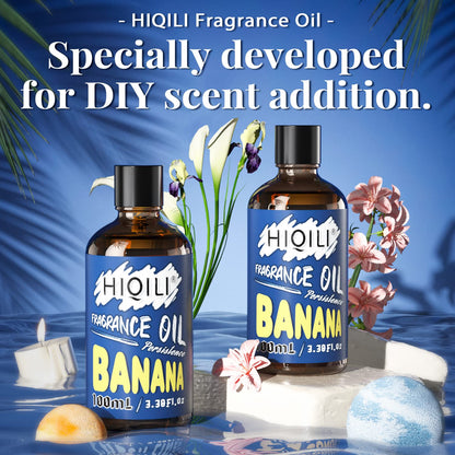 HIQILI Banana Essential Oil – 3.38 Fl Oz Diffuser & DIY Fragrance Oil (Halloween & Thanksgiving)