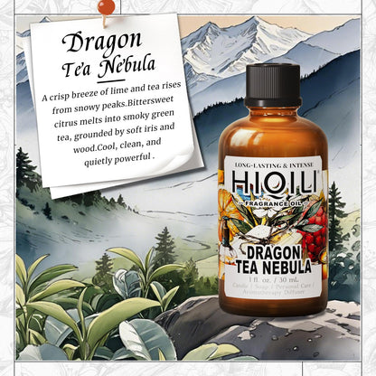 HIQILI Dragon Tea Nebula Fragrance Oil – 1 Oz for DIY Diffusers, Pet-Safe